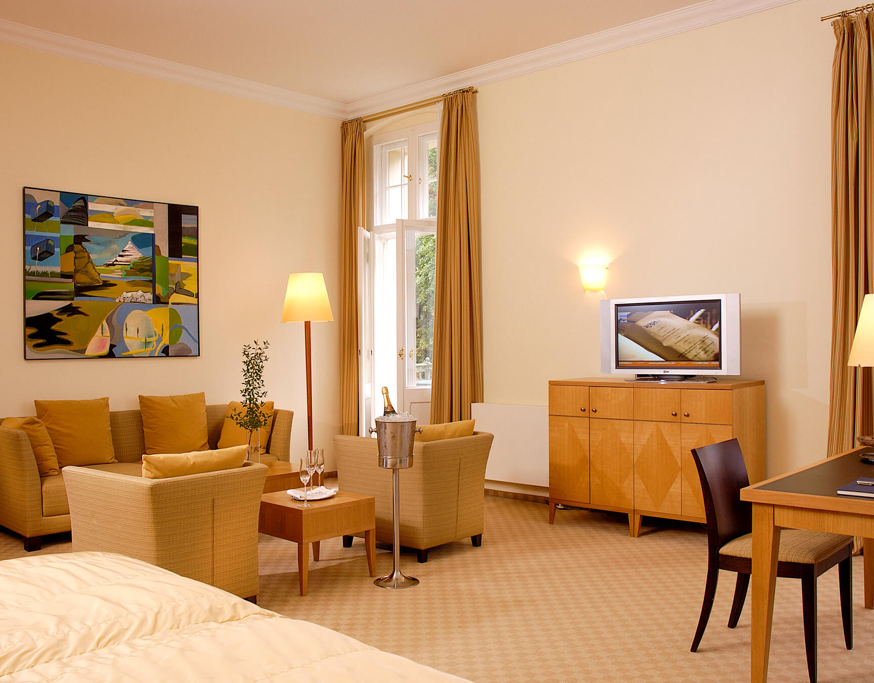 Die Zimmer in der Villa des Seehauses sind stilvoll gestaltet.